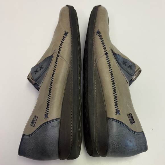 Rieker Women’s EU 40 Daphne Low-Top Grey Blue Slip On Leather Rubber Loafer Flat - Picture 7 of 11